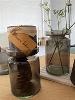Lübech Living Valencia duo vase, lysestage og opbevaringsglas med lys og kogler - Fransenhome